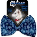 Mirage Pet Products Winter Wonderland Pet Bow Tie Collar Accessory with Cloth Hook & Eye 1316-VBT